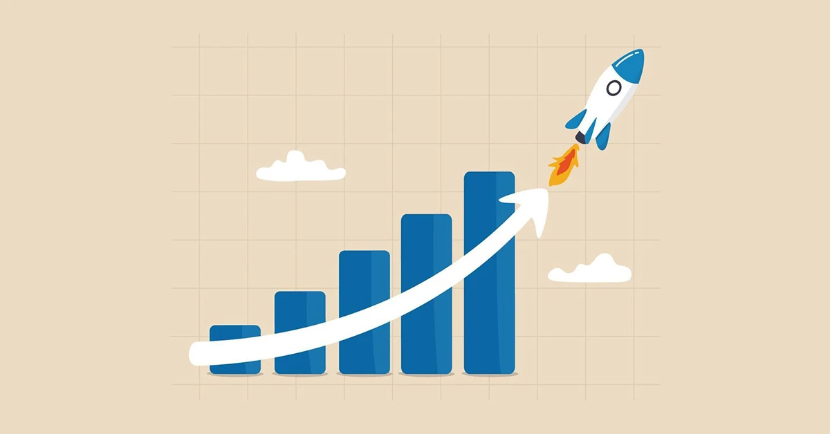 rocket graph illustration